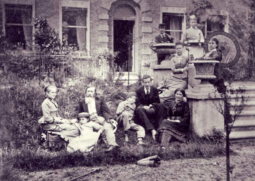 Moncure Daniel Conway, circa 1890, with family at their London home