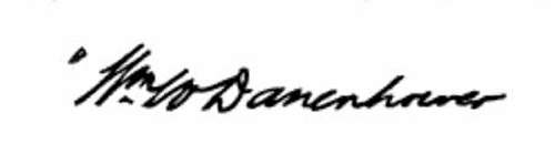 William Danenhower, Signature