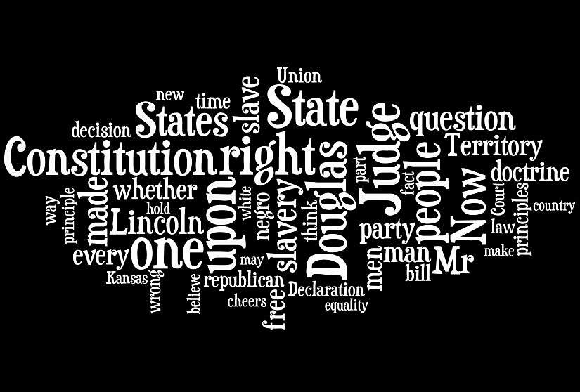 Fifth Lincoln and Douglas Debate, Galesburg, Illinois, October 7, 1858, word cloud