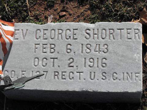 Grave of George Shorter, 127th USCT, Old Negro Cemetery, Middletown, Pennsylvania, April 2010