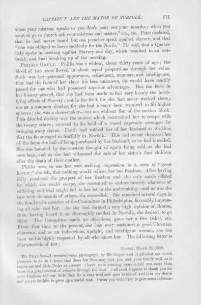 Flarece P. Gault to William Still, March 22, 1858 (Page 1)