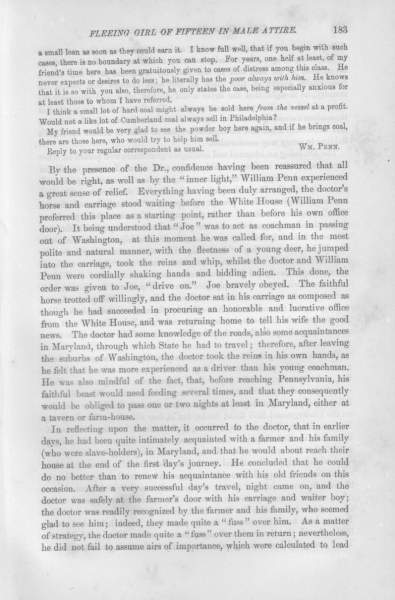 Jacob Bigelow (William Penn) to William Still, November 26, 1855 (Page 2)