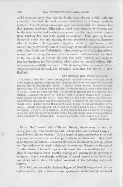 Ellen Saunders to William Still, October 16, 1854