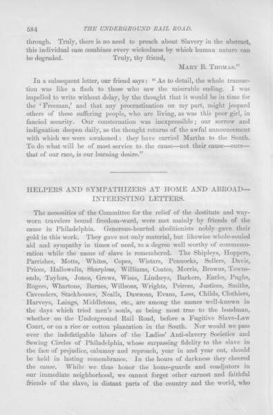 Mary B. Thomas to William Still, April 19, 1848 (Page 2)