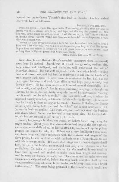 Emma Brown to William Still, March 14, 1855