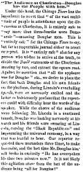“The Audience at Charleston,” Chicago (IL) Press and Tribune, September 22, 1858