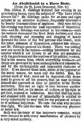 “An Abolitionist in a Slave State,” New York Herald, November 15, 1858