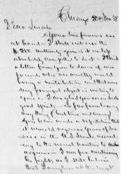 Norman Buel Judd to Abraham Lincoln, November 20, 1858 (Page 1)