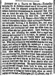 “Attempt of a Slave to Escape,” New York Herald, August 20, 1859