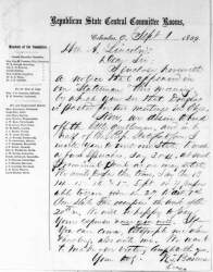 William T. Bascom to Abraham Lincoln, September 1, 1859 (Page 1)