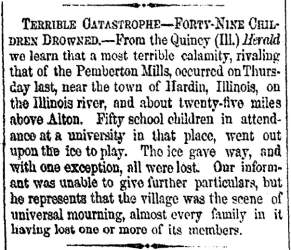“Terrible Catastrophe,” Cleveland (OH) Herald, February 27, 1860
