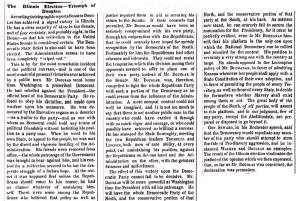 "The Illinois Election - Triumph of Douglas," New York Times, November 5, 1858