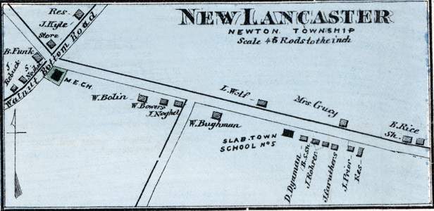 New Lancaster, Pennsylvania, 1872, map