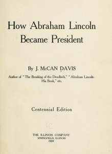 How Abraham Lincoln Became President, Title Page