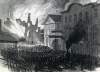 Destructive fire in downtown Salem, Massachusetts, May 14, 1866, artist's impression