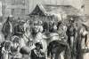 The French Market, New Orleans, Louisiana, July 1866, artist's impression, detail.