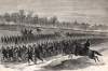 Bartlett's Brigade of V Corps advancing at the Battle of the Wilderness, May 4, 1864, artist's impression, zoomable image