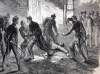 Capture and death of John Wilkes Booth, near Port Royal, Virginia, April 26, 1865, artist's impression, detail
