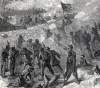 Charge of elements of the Union's Sixteenth Corps, Battle of Nashville, December 15, 1864, artist's impression, detail