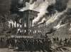 Fire destroying the New York Academy of Music and other buildings, New York City, May 21, 1866, artist's impression, detail