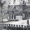 Award of Medals, Fifth Corps Headquarters, Six-Mile House, Virginia, September 13, 1864, artist's impression, detail