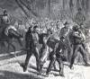 "Johnnie Comes Marching Home," Harper's Weekly Magazine, June 24, 1865, artist's impression, detail 