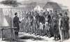 Confederate prisoners taking the oath of allegiance to the Union, Virginia, September, 1864, artist's impression, zoomable image