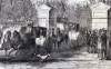 East Gate of the White House on a Grand Reception Day, Washington, D.C., February 1866, artist's impression, detail