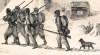 "Returning from Outpost Duty," Edwin Forbes, copper plate etching, 1876, further detail