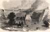 Confederate Cavalry burning the Cumberland Valley Railroad Bridge at Scotland, Pennsylvania, June, 1863, zoomable image