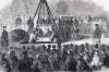 Laying the cornerstone of the Shakespeare Monument, Central Park, New York City, April 23, 1864, artist's impression
