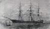 The former Confederate warship "Shenandoah" on the Mersey, off Liverpool, 1865, artist's impression
