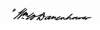 William Danenhower, Signature