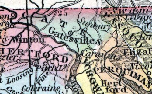 Gates County, North Carolina, 1857