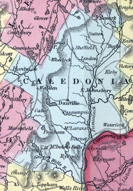 Caledonia County Vermont 1857 House Divided