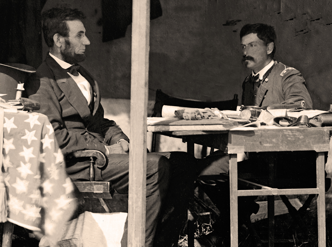 Vintage 11x14" Photograph President Abraham Lincoln & George McClellan Civil War 