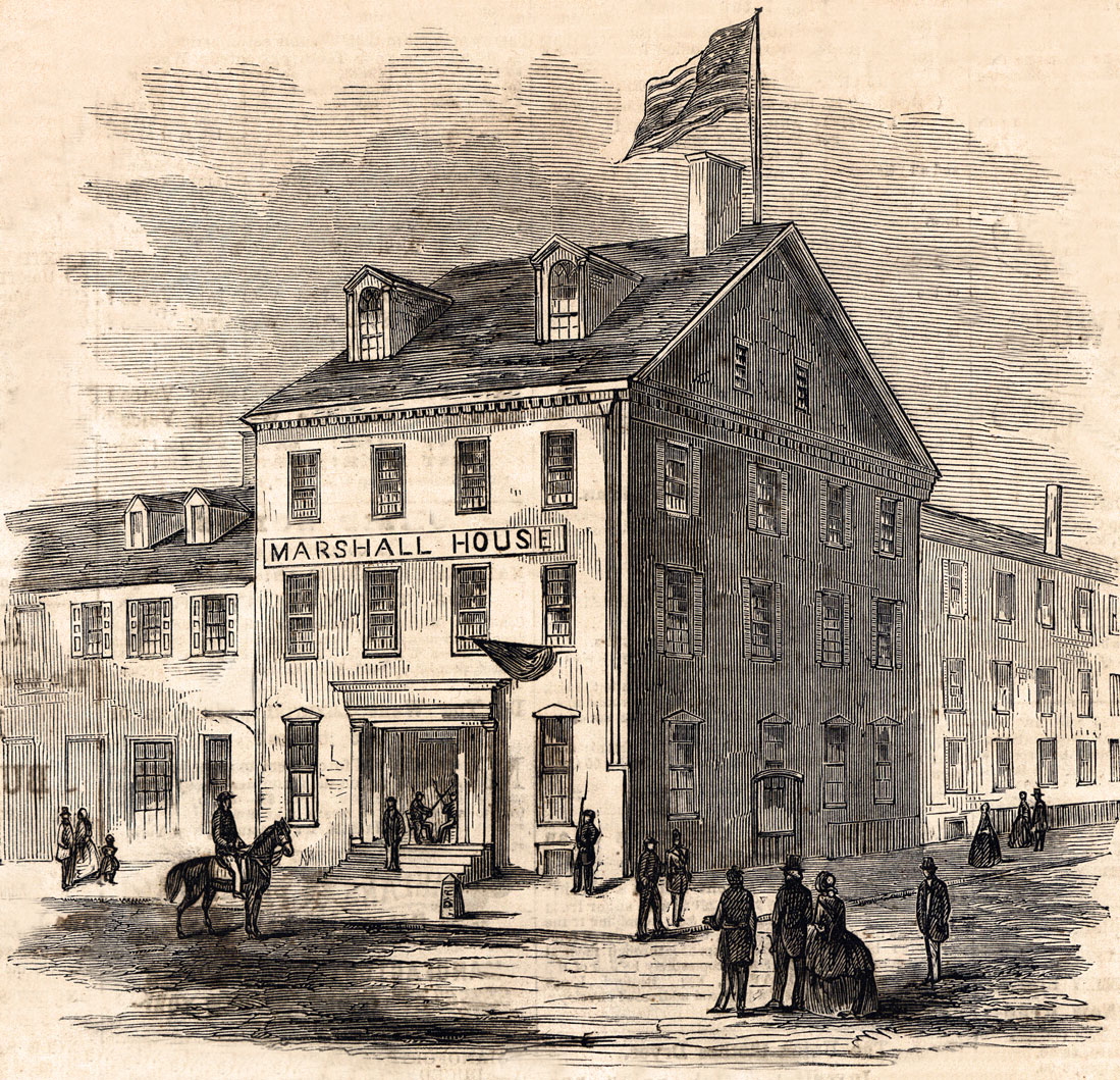 Marshall House Alexandria Virginia June 1861 Artist s Impression 