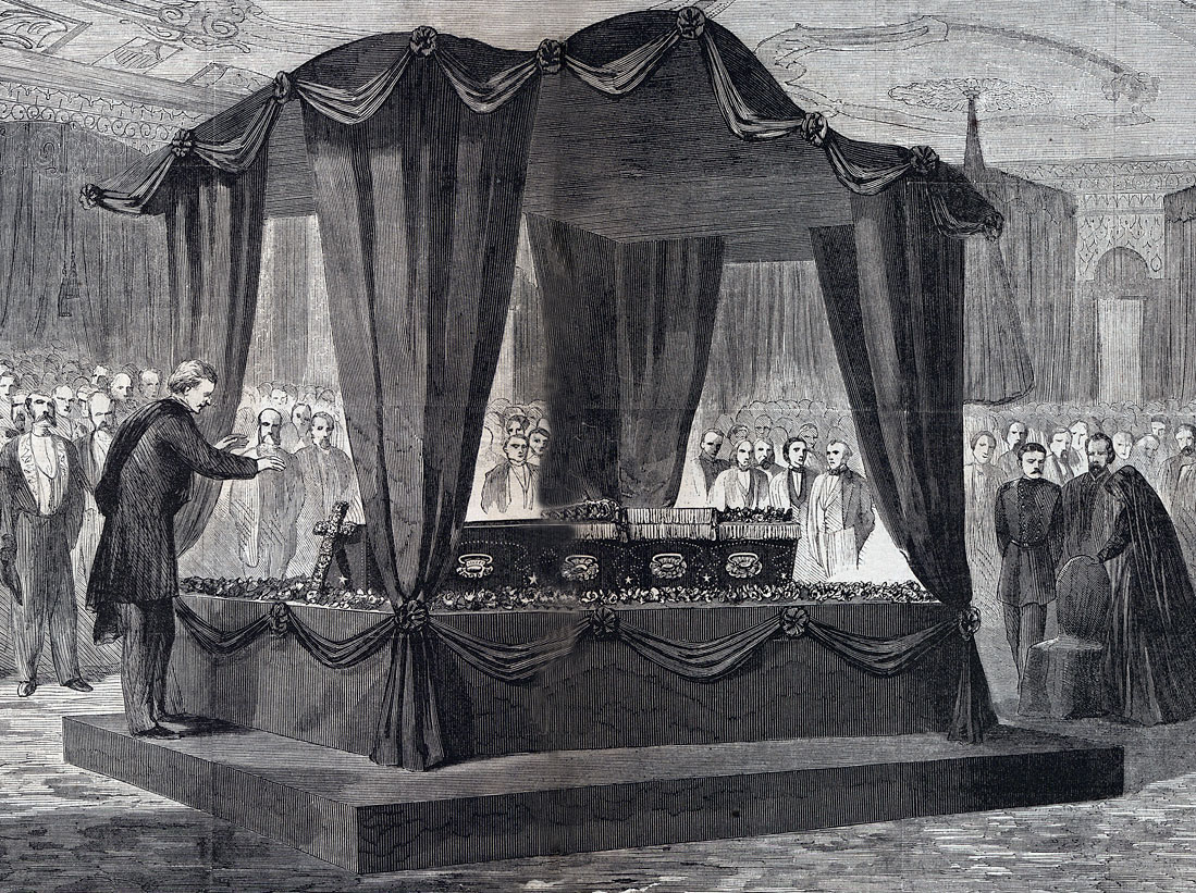 The Funeral Service For President Lincoln Takes Place In The White 