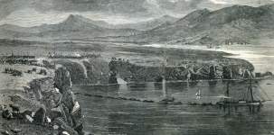Landing of the eastern end of the new Atlantic Telegraph Cable, Valentia Island, Ireland, July 1866, artist's impression