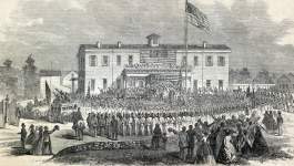 Dedication of the New Jersey Home for Disabled Soldiers, Newark, New Jersey, September 5, 1866, artist's impression.