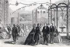 Welcome Home for Rev. Henry Ward Beecher, Plymouth Church, Brooklyn, New York, November 17, 1863, artist's impression, detail