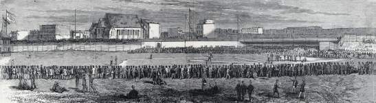 Atlantic versus Eckford, Union Baseball Grounds, Brooklyn, New York, October 13, 1865, artist's impression