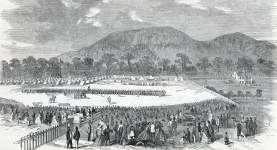 Connecticut National Guard Review, Camp Russell, New Haven, Connecticut, September 15, 1865, artist's impression