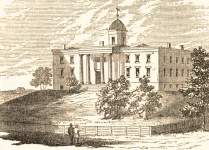 Texas State Capitol, Austin, Texas, 1861, artist's impression