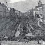 President Lincoln's Funeral Procession in Chicago, Illinois, May 1, 1865, artist's impression, further detail