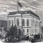 Trade Hall and Chamber of Commerce, Chicago, Illinois, September 1865, artist's impression