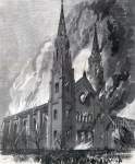 Burning of St. George's Church, Rutherford Place, New York City, November 14, 1865, artist's impression, zoomable image