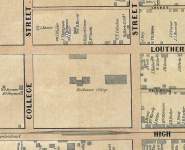 Dickinson College, 1850, map detail 