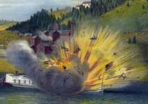 Steamboat explodes, March 6, 1860, detail