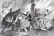 Fire at the Ballet, Continental Theater, Philadelphia, September 14, 1861, detail